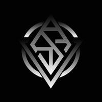 A Geometric and Modern SA Monogram Logo Design vector