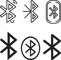 Bluetooth icon set, Bluetooth sign illustration icon design in trendy style vector