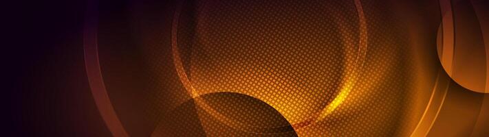Bright orange glowing abstract tech background vector