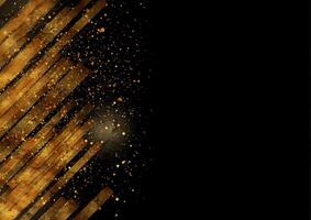 Golden grunge stripes and dots geometric abstract background vector