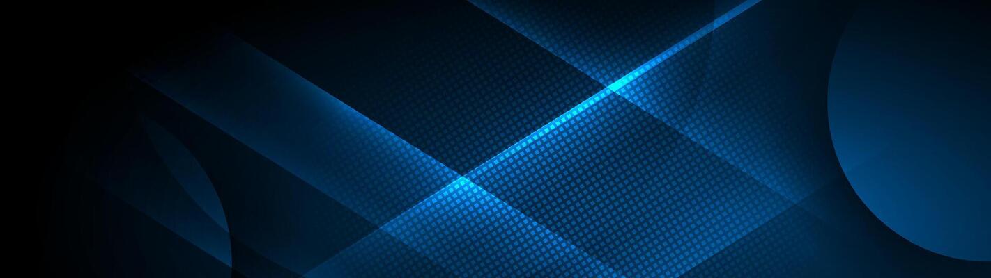 Dark blue glowing abstract tech geometric background