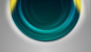 Turquoise and grey glowing shiny circles abstract background vector