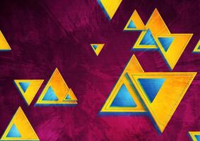 Colorful grunge abstract background with triangles vector