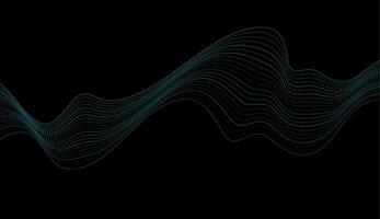 Sci-fi abstract minimal background with dotted curved wavy lines vector