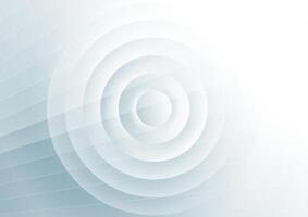 Blue white abstract minimal background with glossy circles vector