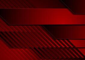 Dark red geometric tech abstract background vector