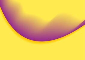 Yellow violet liquid smooth wave abstract background vector