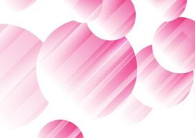 Pink white abstract minimal background with glossy circles vector