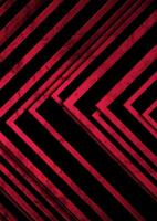 Dark red grunge stripes abstract geometric tech background vector