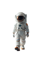 3d rendering style illustration astronaut walking isolated on transparent background png