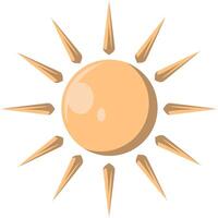 Cartoon Sun with Sharp Rays vector