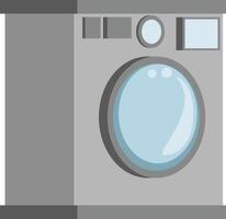 Modern Front-Loading Washing Machine Home Appliance vector