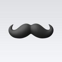 3d Realistic Mustache Icon vector