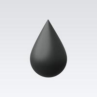 3d Realistic drop Ink vector