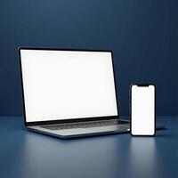 laptop and mobile phone photo