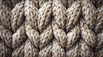 Close-up of woolen knit texture background photo