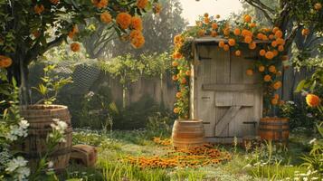Beekeeping and Honey Harvesting Background photo