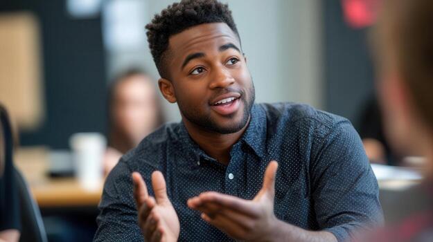 Students learning foreign language in class photo