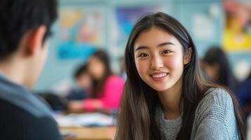 Learning process in high school photo