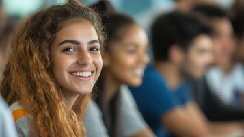Learning process in high school photo