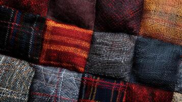 Patchwork quilt texture abstract background photo