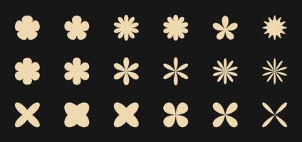 Brutalism shapes for Swiss minimal style design collection. Trendy geometric postmodern figure. Primitive Bauhaus elements set vector