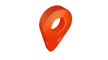 Red map pointer pin isolated. Red location icon. Location symbol. Realistic vector