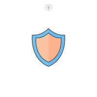 Shield icon symbol illustration isolated on white background vector