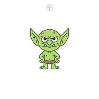 Goblin icon symbol illustration isolated on white background vector