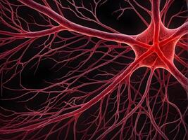 Microbiology of the human blood vein clot with complex and intricate network system structure in a human organ photo