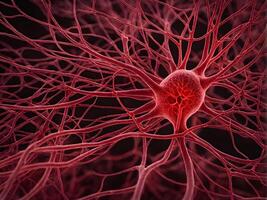 Microbiology of the human blood vein clot with complex and intricate network system structure in a body organ photo