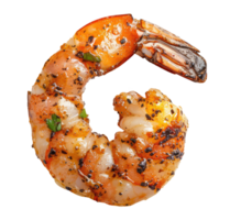 Grilled Shrimp isolated on transparent background png