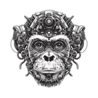 Cybernetic Primate A Fusion of Technology and Nature. png