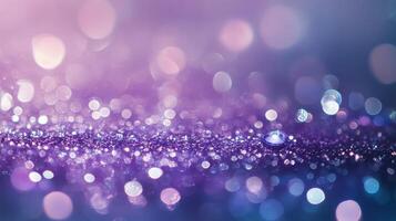 A beautiful display of colorful droplets and bokeh lights reflecting light in the evening photo