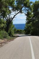 View of Lumbarda on the island of Korcula in the Adriatic sea off the coast of Croatia. photo