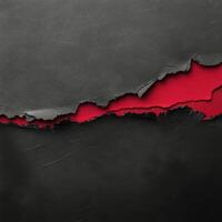 Torn red paper revealing a dark textured background with a creative contrast photo