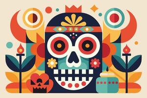 Day of the dead illustration vector