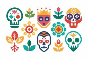 Day of the dead sugar skull vector