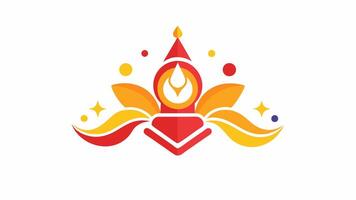 A colorful logo for a company that sells candles vector