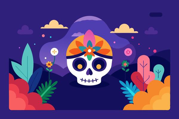 Day of the dead illustration
