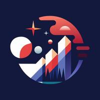 The logo for a company called the future is now vector