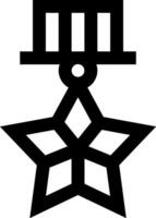 A black and white star with a star on top vector