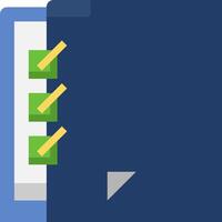 A checklist icon on a blue background vector