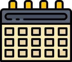 A calendar icon with four dots on it vector