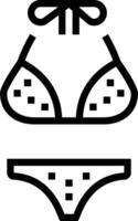 A bikini and a bowtie on a white background vector