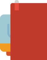 A red folder with a yellow envelope vector
