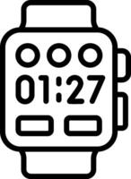 A watch with the time on it vector