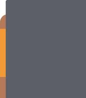 A gray and orange folder with a white background vector