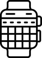A watch with a calendar icon on it vector