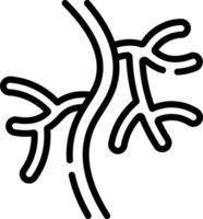 A black and white illustration of a tree vector
